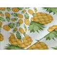 thumbnail image 4 of Ambesonne Yellow and White Quilted Bedspread Set 3 Pcs, Ripe Pineapple, King Size, Earth Yellow Green White, 4 of 5