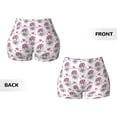 thumbnail image 5 of Fotbe Cute Poodle Dog Seamless Shorts, Womens Workout Shorts High Waist Stretch Booty Short for Gym/Yoga/Running/Biking-, 5 of 9