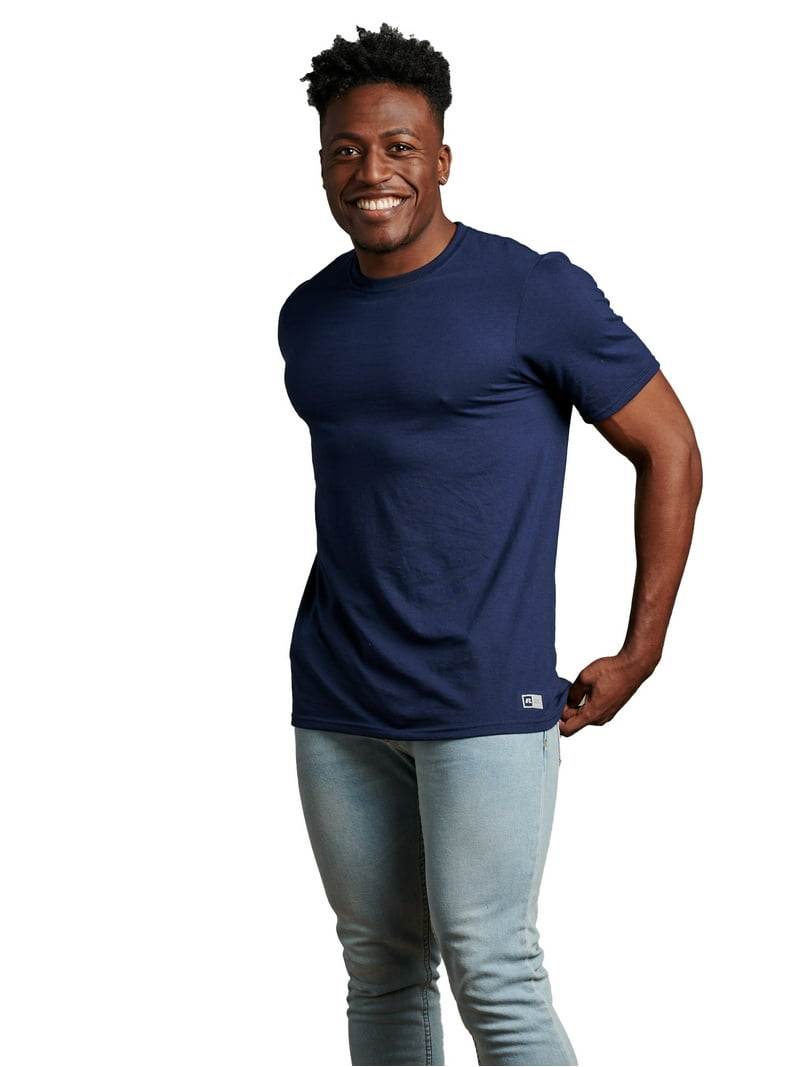 RUSSELL ATHLETIC / カットソー/M/コットン/NVY Russell Athletic Men's Dri-Power Cotton Performance Short Sleeve T