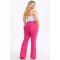thumbnail image 6 of Plus Size Tummy Control Butt Sculpting Flare Pants with Pockets - Beetroot Purple, 6 of 7