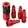 thumbnail image 4 of (2 pack) Hyper Tough Red Aluminum Universal Air Coupler & Plug Set 5 Piece, 13-205RHT, Weight: 0.15lbs, 4 of 8