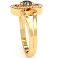 thumbnail image 5 of Split Band Black Onyx Diamond Cocktail Ring In 14k Yellow Gold, 5 of 6