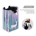 thumbnail image 3 of Yayeee Freestanding Laundry Hamper with Handle Collapsible Large Storage Basket for Clothes, Purple Night Deer, 3 of 7