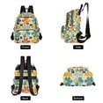 thumbnail image 4 of FORMRS Mini Backpack Purse for Women Travel Daypack Casual Shoulder Bag, Beige Clover Pattern, 4 of 7