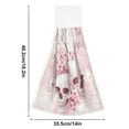 thumbnail image 3 of Wobogo Pink Skulls Hand Towel Set of 2 Absorbent for Kitchen and Bathroom With Velcro Hanging Loop 18.2×14in, 3 of 7