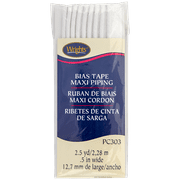 Wrights White 1/2" Maxi Corded Piping 2.5 yd Sewing Trim
