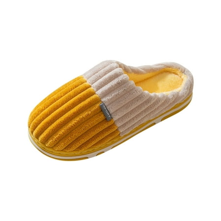 

Dainzusyful Slippers For Women Slippers Furry Shoes Keep SlipOn Couples Slippers Slippers Flat Home Warm Shoes Women Women s Slipper House Slippers For Women Yellow