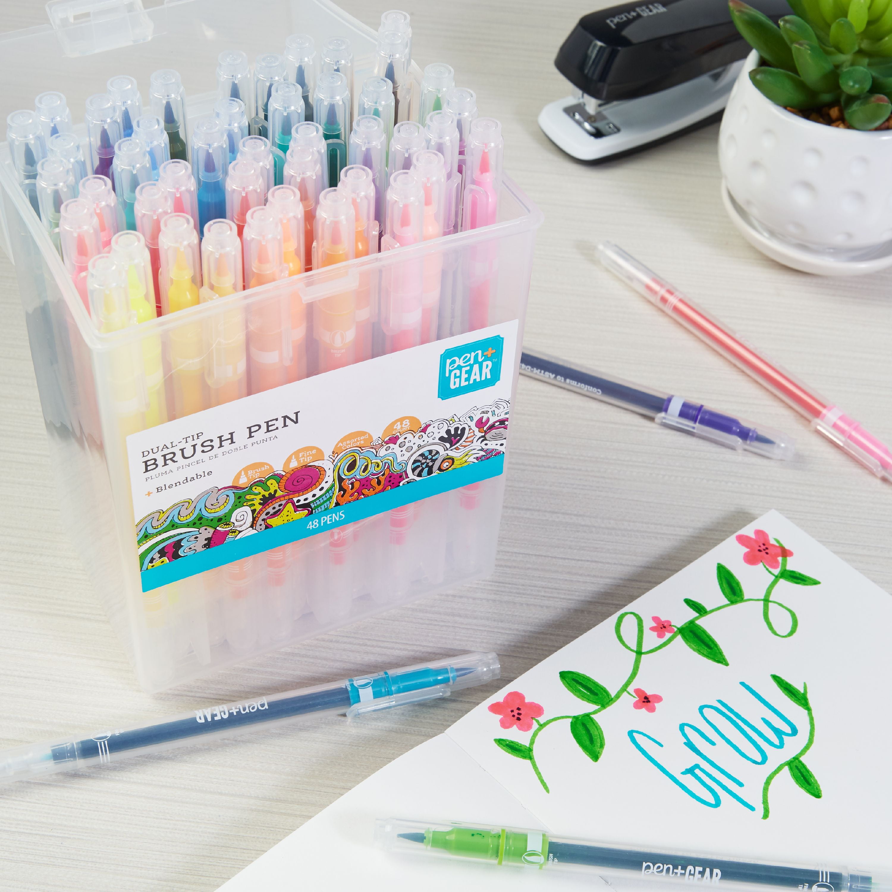 Pen Gear Dual Tip Brush Pens 48 Count Walmart Com Walmart Com Pen Gear Dual Tip Brush Pens 48 Count Walmart Com Walmart Com