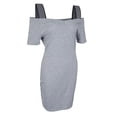 thumbnail image 3 of Vestido de mujer Sunnimix casual gris sólido cuello en V, 3 of 8