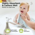 thumbnail image 4 of Toallitas KeaBabies para bebés, 6 unidades, muselina de algodón orgánico, 4 of 9