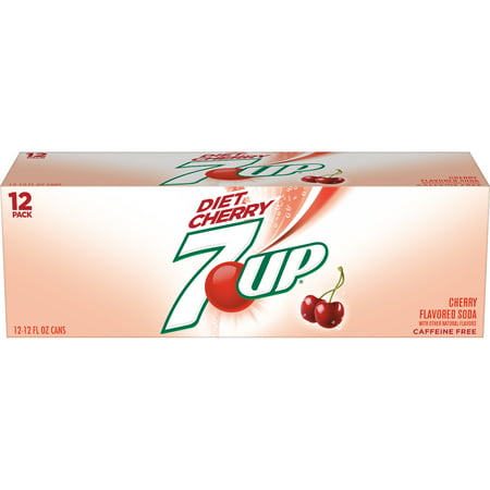 (2 Pack) Diet 7UP Cherry, 12 Fl Oz Cans, 12 Ct