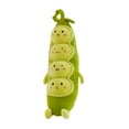 thumbnail image 2 of Peluche de guisante de 20 pulgadas, almohada de peluche de guisante largo, decoración de habitación para niños, cómodo y lindo guisante Verde, 2 of 9
