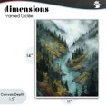 thumbnail image 4 of Stupell Industries Traditional Turquoise Mountain River Bends White Framed Giclee Art, 11 x 14, by Franklyn Gregory, 4 of 8
