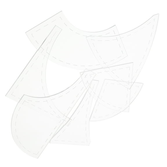 Quilting Templates Set of 7 Pieces Acrylic White for Quilting Clothes Making and Sewing Crafts