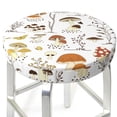 thumbnail image 3 of Naloa Mushrooms And Butterflies Round Bar Stool Cushion Cover 12-14 inch, Fits Kitchen, Office, Restaurant Chairs - 13 inch, 3 of 7