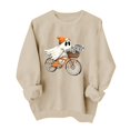 thumbnail image 7 of Womens Halloween Crewneck Sweatshirt Cute Ghost Spooky Tops Womens Halloween Sweatshirt, Vintage Witch Graphic, Oversized Sweatshirt, Long Sleeve Pullover, Casual Fashion, Fall Tops, 7 of 7