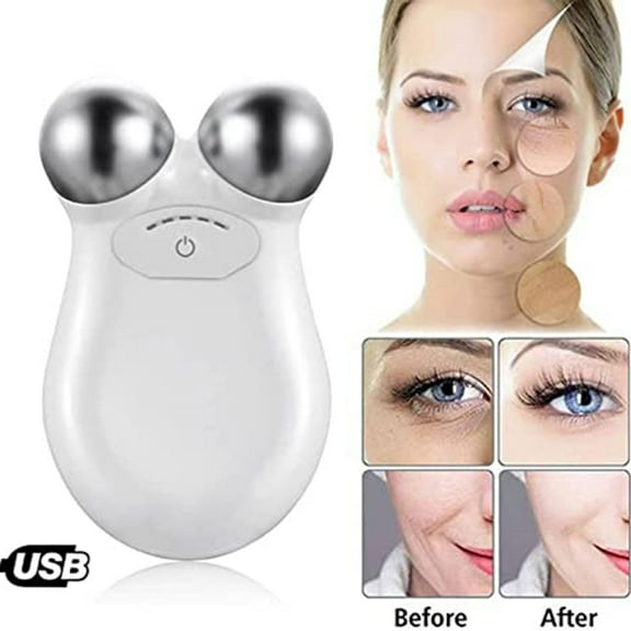 3D Face Roller Massage Facial Massager - Facial Roller With Microcurrent For Facial Massage, Skin Tightening, Double Chin Removal - Massager For Face, Body