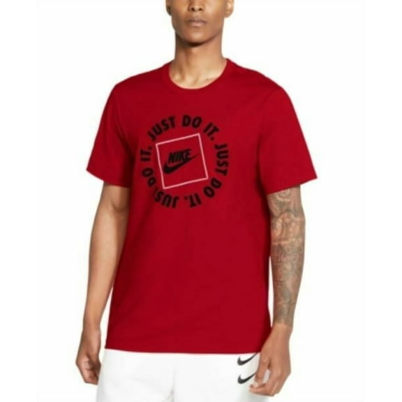Nike Men's T-Shirt RED JUST DO IT DA0238-657 Medium