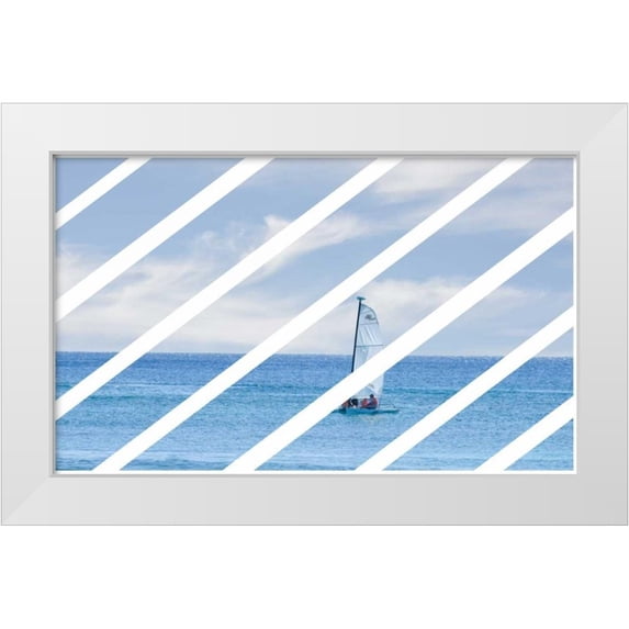 Murdock, Ramona 32x21 White Modern Wood Framed Museum Art Print Titled - Sweet Sailing