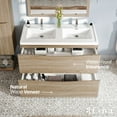 thumbnail image 3 of Eviva Smiley 48" White Oak Freestanding Modern Double Sink Bathroom Vanity w/ White Integrated Top, 3 of 7