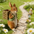thumbnail image 7 of HOARBOEG Adorable Rabbit Garden Statue, Outdoor Bunny Figurine for Patio Decor, Cute Resin Animal Sculpture for Plant Pot, Bonsai & Yard Landscape Decoration, 7 of 7