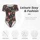 thumbnail image 4 of Fotbe Mushroom Snail Body de Mujer con Cuello Redondo y Mangas Cortas, Sin Mangas Ajustado, Suave, Cómodo y Básico-XX-Large, 4 of 7