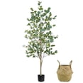 thumbnail image 1 of Cacchiling artificial de eucalipto de 180 cm con tronco de madera, 1 of 7