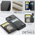 thumbnail image 3 of Funda tipo cartera Wefor compatible con iPhone 17, color negro, 3 of 9