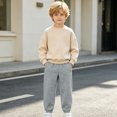thumbnail image 5 of Boys Girls Sweatpants Elastic Waist Jogger Sports Pants with Pockets Straight Leg Ankle Cuff Bottoms for Outdoor Exercise, 5 of 9
