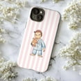 thumbnail image 5 of Curious Monkey Pajama Phone Case, Adorable Monkey with Teddy Bear iPhone Cover, Cute and Cozy Protective Case for iPhone 17 16 15 14 13 12 11 Pro Plus Mini, 5 of 6