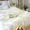 Soft Cream Chenille Throw