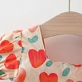 thumbnail image 7 of THDHVS Girls Summer Dresses, Dresses for Kids, Toddler Kids Baby Girls Fashion Cute Short Sleeve Sweet Heart Print Dress Orange 2-3 Years, 7 of 7