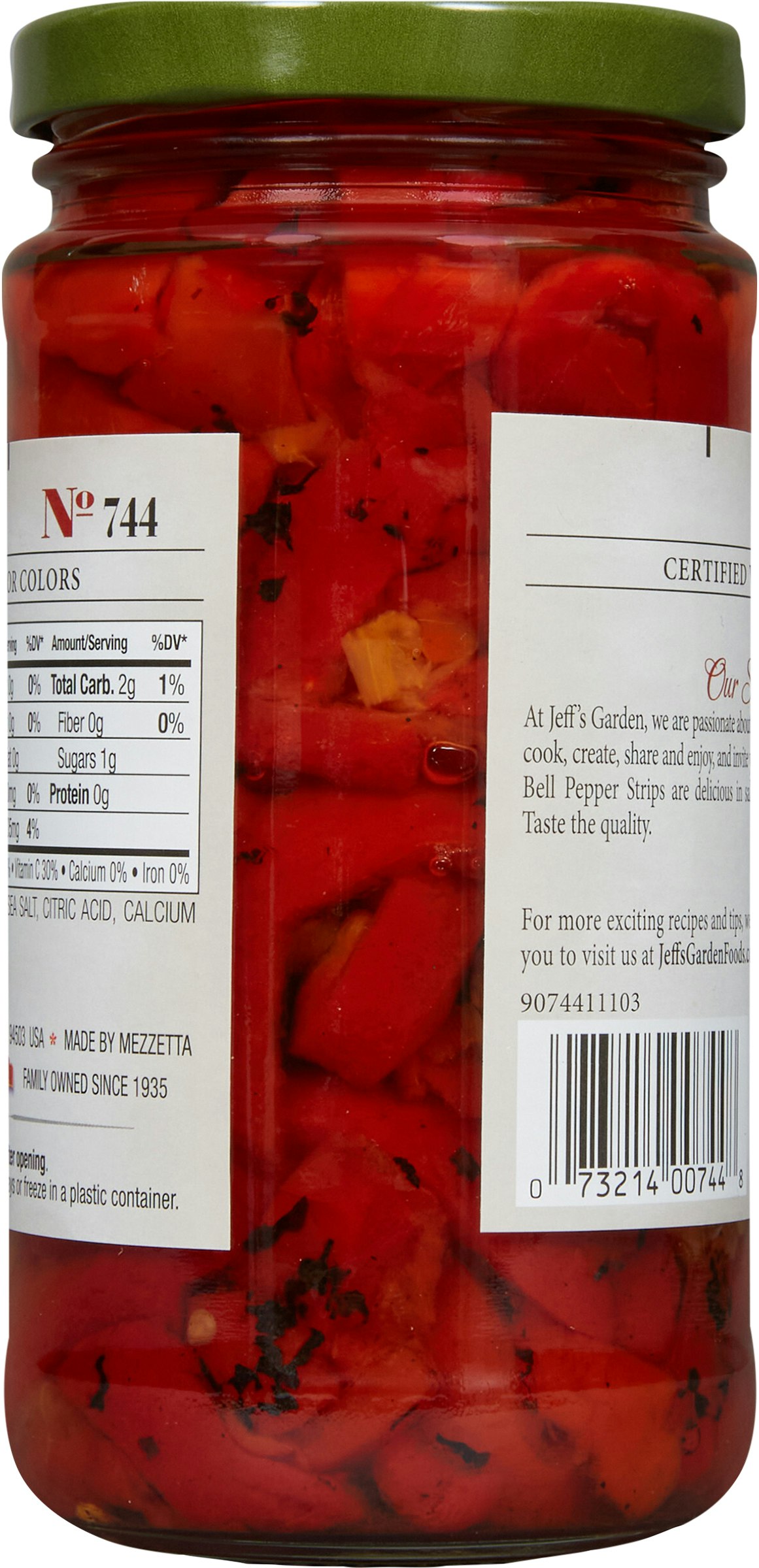 Jeff's Garden Roasted Bell Pepper Strips 12 oz (Pack Of 6)