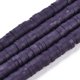 thumbnail image 1 of Flat Round Handmade Polymer Clay Bead Spacers DarkSlate Blue 4x1mm Hole: 1mm about 380~400pcs/strand 17.7 inch, 1 of 7