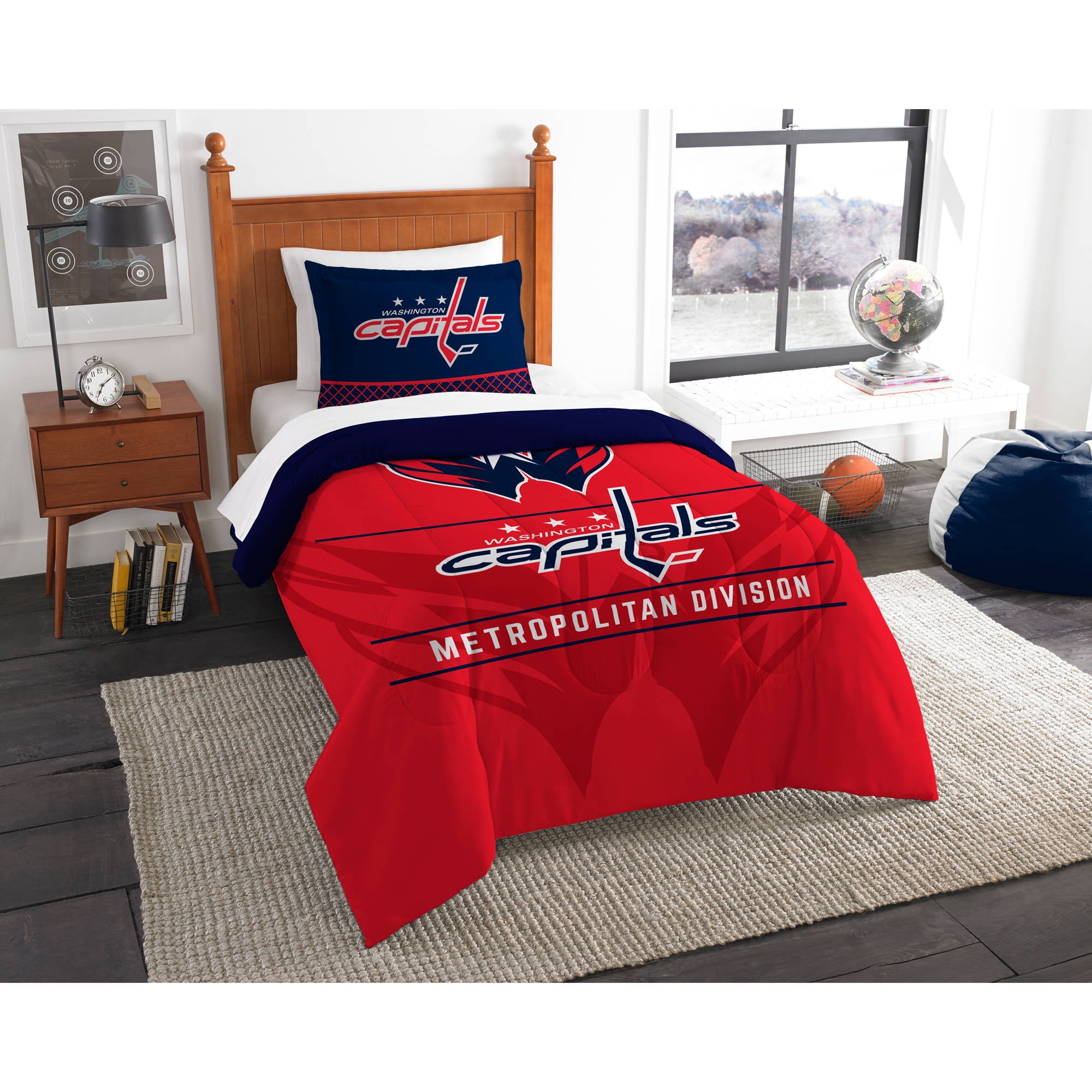 NHL Washington Capitals "Draft" Bedding Comforter Set by The Northwest Company
