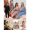 thumbnail image 5 of SHOWMALL Women's Plus Size 2 Piece Lounge Set Long Sleeve Top and Drawstring Jogger Pants Sweatsuit with Pockets, 5 of 8