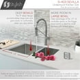 thumbnail image 4 of Stylish Undermount 28" Stainless Steel Double Bowl 60/40 Kitchen Sink with Strainers S-403, 4 of 10
