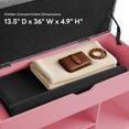 thumbnail image 6 of Ivinta Shoe Storage Bench with 4" Cushion, 2-Tier Entryway Organizer with Hidden Compartment, 37", Pink, 6 of 9