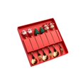 thumbnail image 3 of Set of 6 Christmas Fork and Spoon Utensils in a Gift Box – Food-Grade Stainless Steel with Festive Xmas Charm Toppers and Long Handles – Perfect Festival Gift, 3 of 7