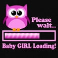 thumbnail image 2 of CafePress - Cute Owl Baby Girl Loading Maternity T Shirt - Maternity Dark T-Shirt, 2 of 3