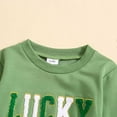 thumbnail image 5 of Hpapadks Boys Sweatshirts Saint Embroidered Round Neck Long Sleeve Fresh Sweater Tops Girls Hoodie Green 2-3 Years, 5 of 7