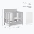 thumbnail image 6 of Dream On Me Harbor 4-in-1 Convertible Mini Crib in Pebble Grey, Greenguard Gold Certified, 6 of 9