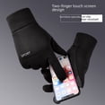 thumbnail image 4 of Guantes de equitación de invierno para hombres y mujeres, dedos expuestos y terciopelo, cálidos, impermeables, para vehículos eléctricos, pesca, para llevar, para jinetes, fugas, dos dedos, 4 of 5