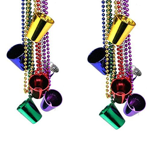 Mardi Gras Shot Glass Beads : package of 24 - Walmart.com - Walmart.com