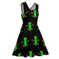 thumbnail image 4 of 2024 Gift Birthday Clothing Custom Female Dress Skate Casual Waist High Dresses Beach Animal Cute Dress Frog Tree Zen, 4 of 7