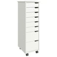 thumbnail image 3 of Jela Euro Solid Wood 6+2 Drawer Narrow Roll Cart in White, 3 of 7