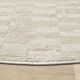 thumbnail image 3 of Contemporary Home Living 6' Geometric Round Area Throw Rug - Cream and Beige, 3 of 8