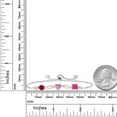 thumbnail image 3 of Gem Stone King 925 Silver and 10K Yellow Gold Red Created Ruby Pink Moissanite Pink Mystic Topaz and Lab Grown Diamond Tennis Bracelet for Women By Keren Hanan (2.20 cttw, Adjustable up To 9 inch), 3 of 4