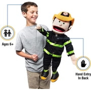 25 Fireman, Peach Male, Full Body, Ventriloquist Style Puppet