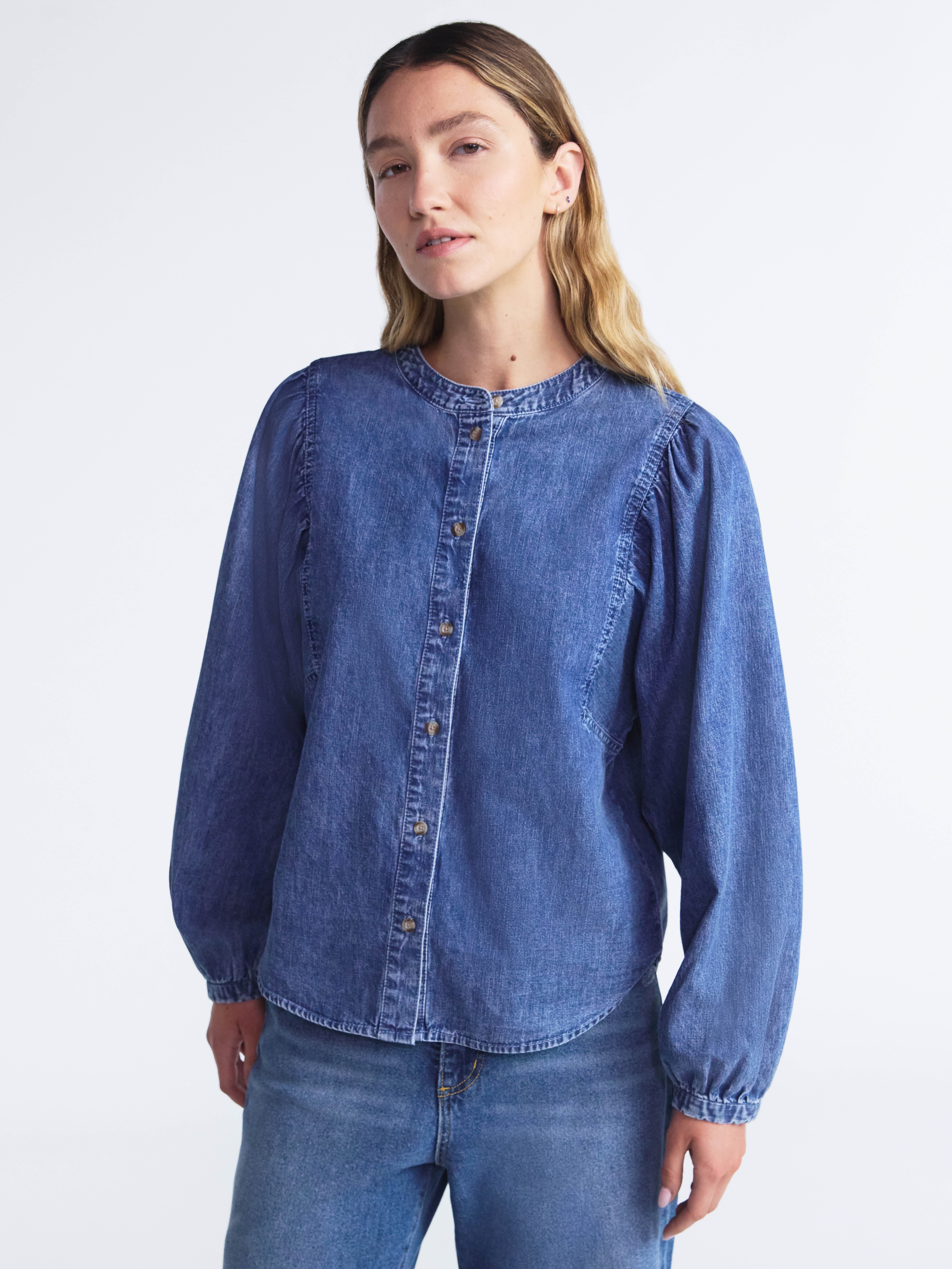 ジャケット・アウター Ameri DETACHABLE SLEEVE DENIM SHIRT ジャケット・アウター Ameri DETACHABLE SLEEVE DENIM SHIRT